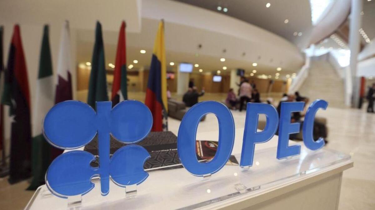 Vista de un logotipo de la Organización de Países Exportadores de Petróleo (OPEP), durante el XV Foro Internacional de Energía (IEF), en Argel, Argelia, el miércoles.