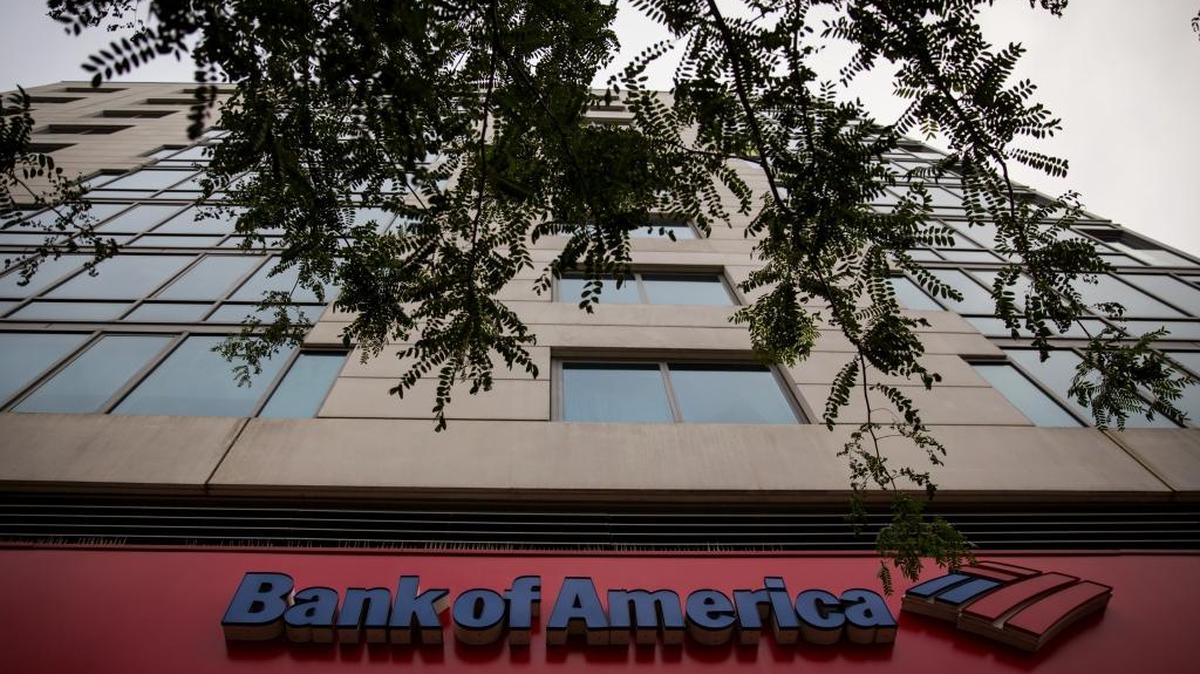 El logotipo del Bank of America Corp. en una filial de esa entidad financiera en Nueva York.