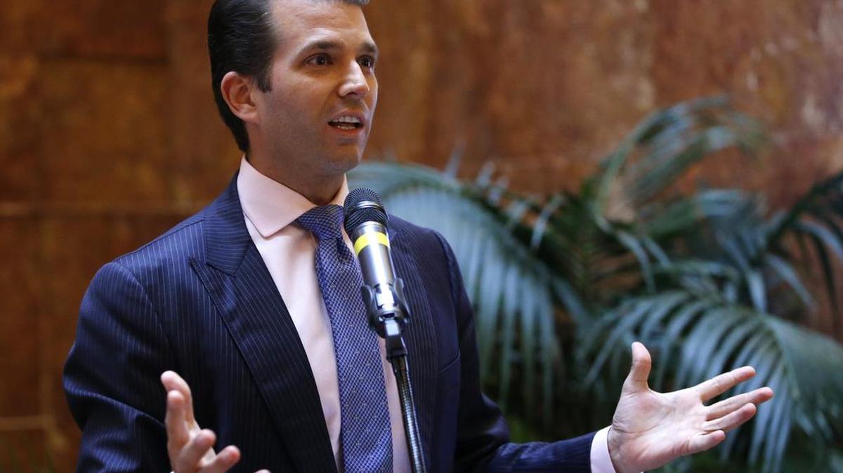 Donald Trump Jr., vicepresidente ejecutivo de la Trump Organization, hala sobre la expasión de los hoteles el lunes 5 de junio del 2017, en Nueva York.