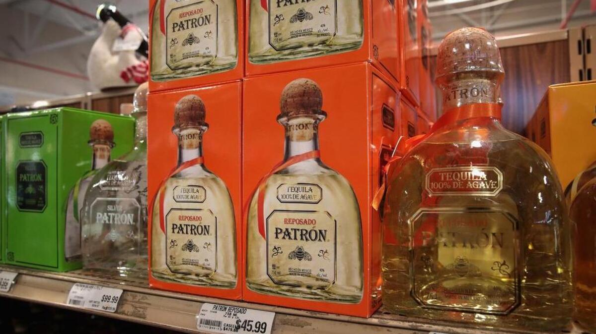 El tequila Patrón a la venta en una licorería en Illinois.