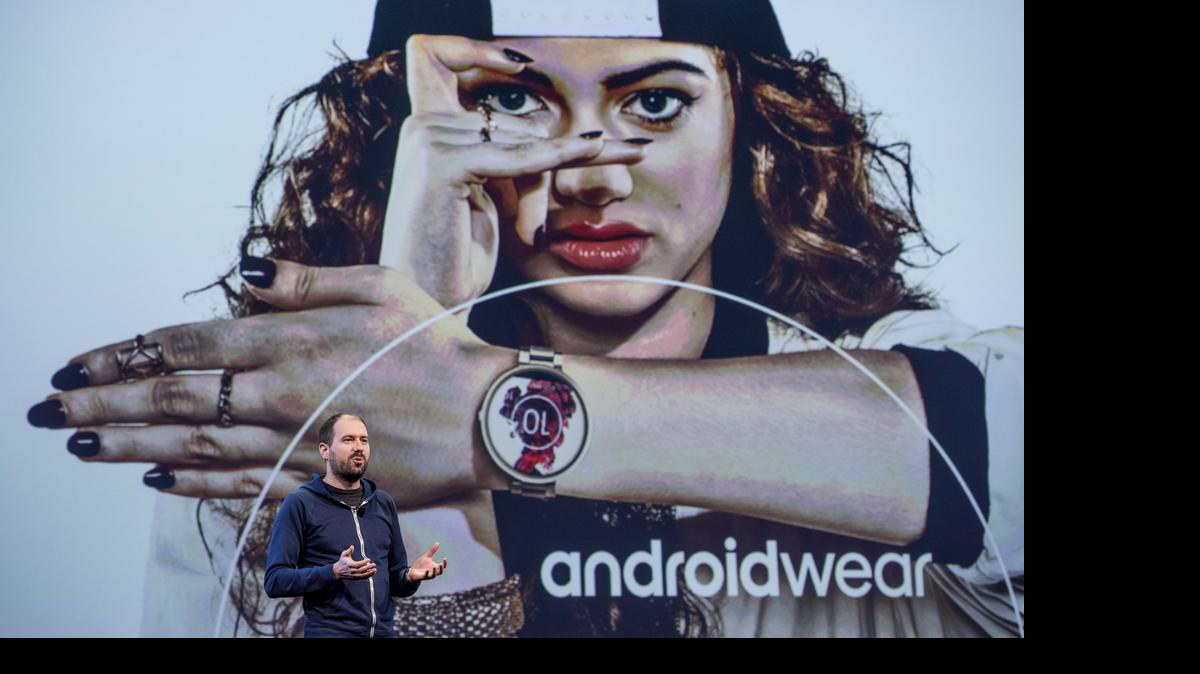 
David Singleton, director de Android Wear para Google Inc., habla durante la conferencia anual en San Francisco.


