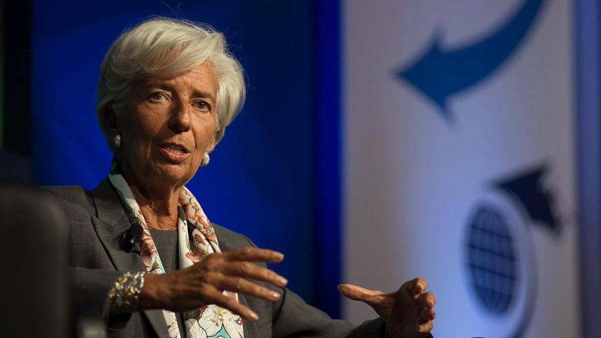 Christine Lagarde, directora gerente del Fondo Monetario Internacional (FMI), habla en el Foro Global de Toronto el lunes 12 de septiembre de 2016.