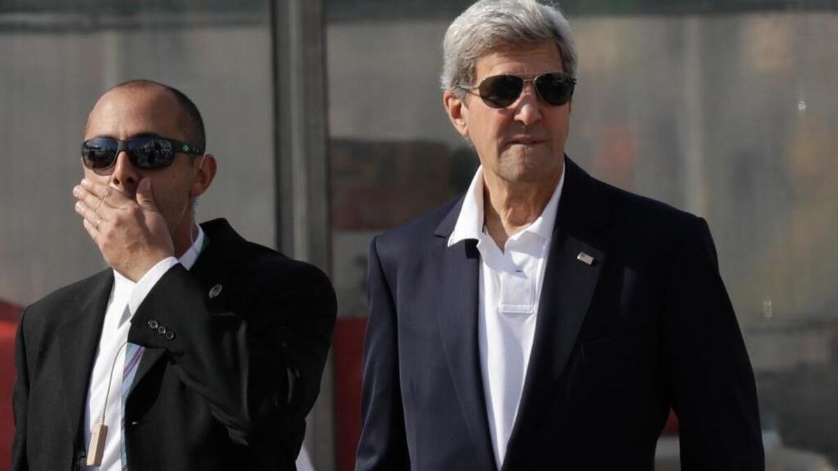 El secretario de Estado, John Kerry (der.), el sábado en Río de Janeiro. Kerry celebró el viernes la entrada en vigor este domingo del Acuerdo de Transporte Aéreo firmado con México.