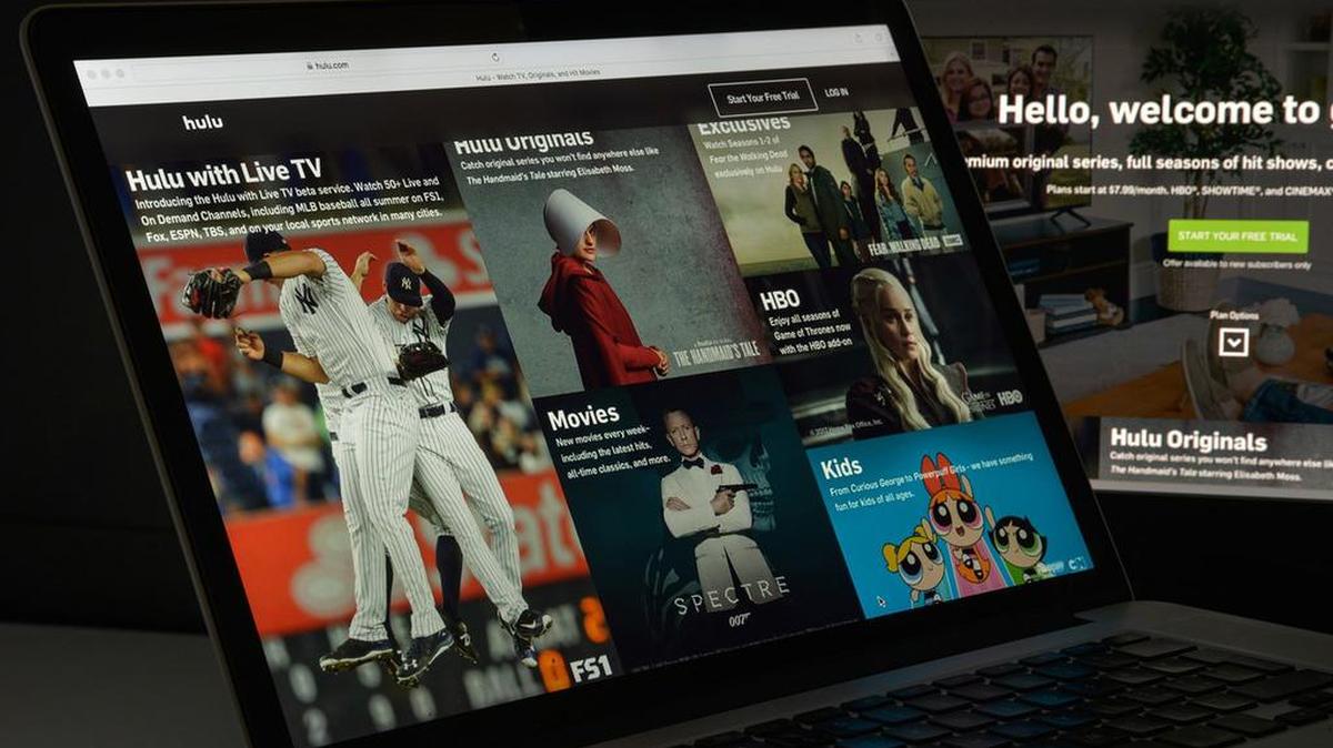 El portal de Hulu, un canal de películas y series de televisión vía streaming.