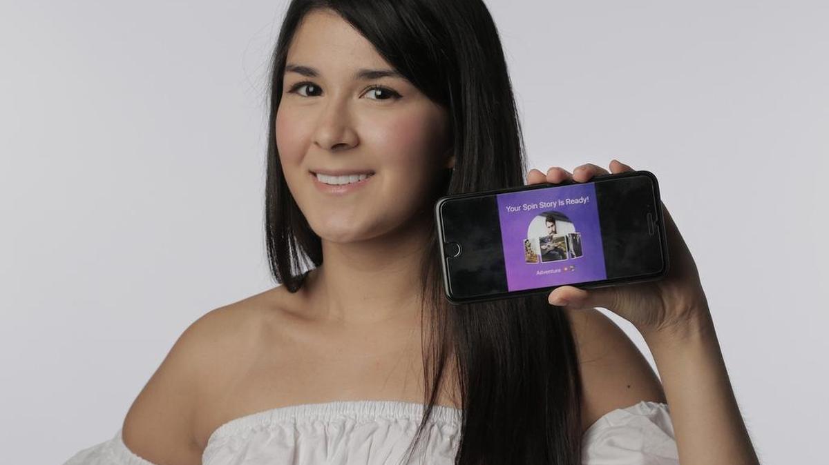 Gabriela Ayala, de 19 años, creó SpinU, una aplicación móvil que ezcla la plataforma 2D y 3D.