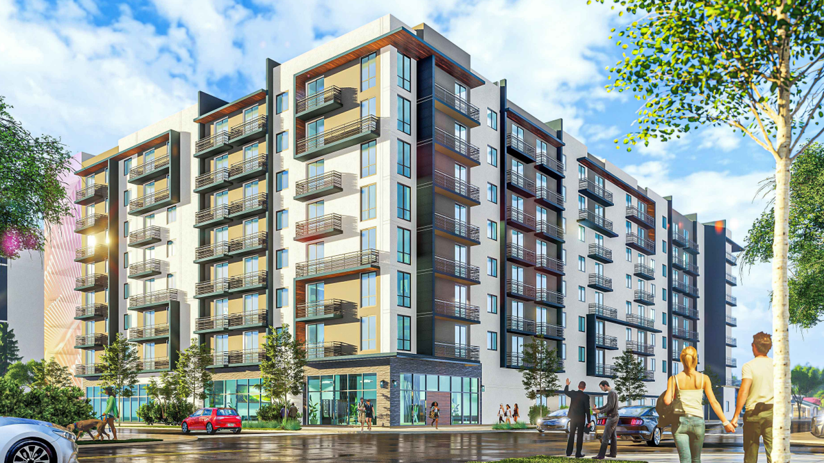 Representación del edificio que la empresa Taves Capital Group, LLC propone construir al este de Hialeah, en la 28th St 