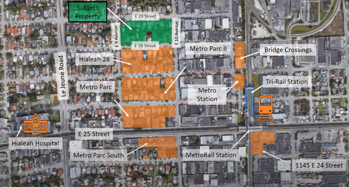 Al este de Hialeah, específicamente en la 29th al East de la 9th Avenue , la empresa Taves Capital Group LL propone construir un edificio de 580 unidades en 8 pisos de alto, que incluiría 2,000 pies de tiendas minoristas. Esta zona designada como Distrito de Tránsito de Desarrollo Orientado (TOD) ha visto en los últimos años cambiar de una zona de viviendas unifamiliares a estructuras de más de 8 pisos
