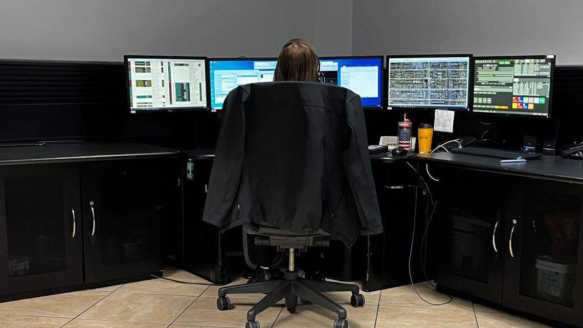 View of the City of Hialeah Emergency Operations Room on Tuesday, April 18, 2023.