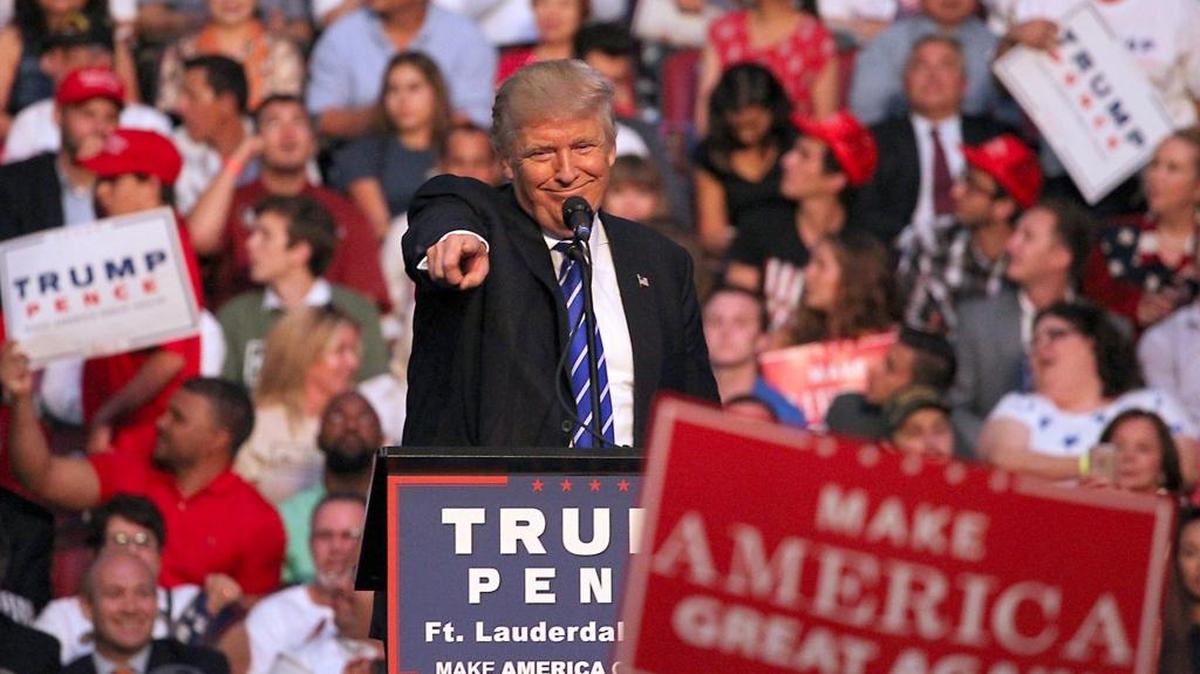 El candidato presidencial republicano, Donald Trump, en un evento de campaña en Sunrise, en agosto.