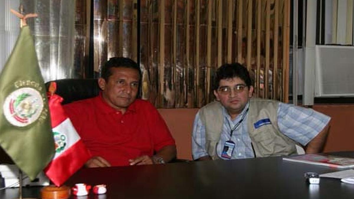 El empresario peruano-venezolano Julio Augusto López Enríquez (der) con el presidente peruano Ollanta Humala, en una foto sin fechar publicada por el sitio utero.pe en mayo del 2009.