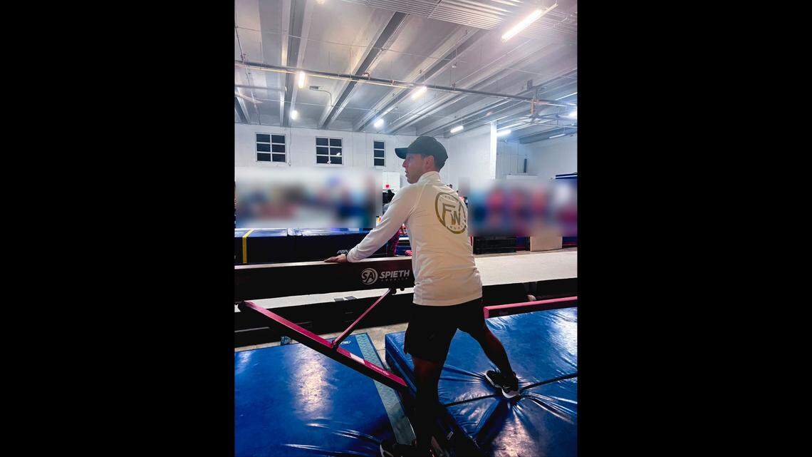 Oscar Olea at a gym in Kendall in January.