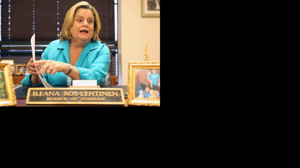 
La representante republicana Ileana Ros-Lehtinen en sus oficinas de Miami en enero.
