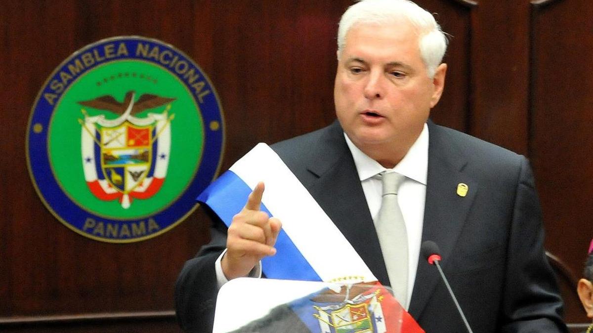 El ex presidente de Panamá, Ricardo Martinelli, rinde un informe a la nación en el 2011.