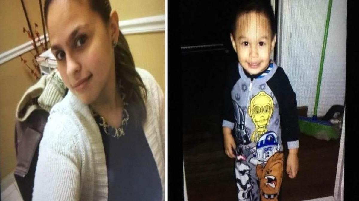 De izquierda a derecha, Leydibet Hernández y su hijo Logan Hernández, en el aviso que emitió la policía de Miami.