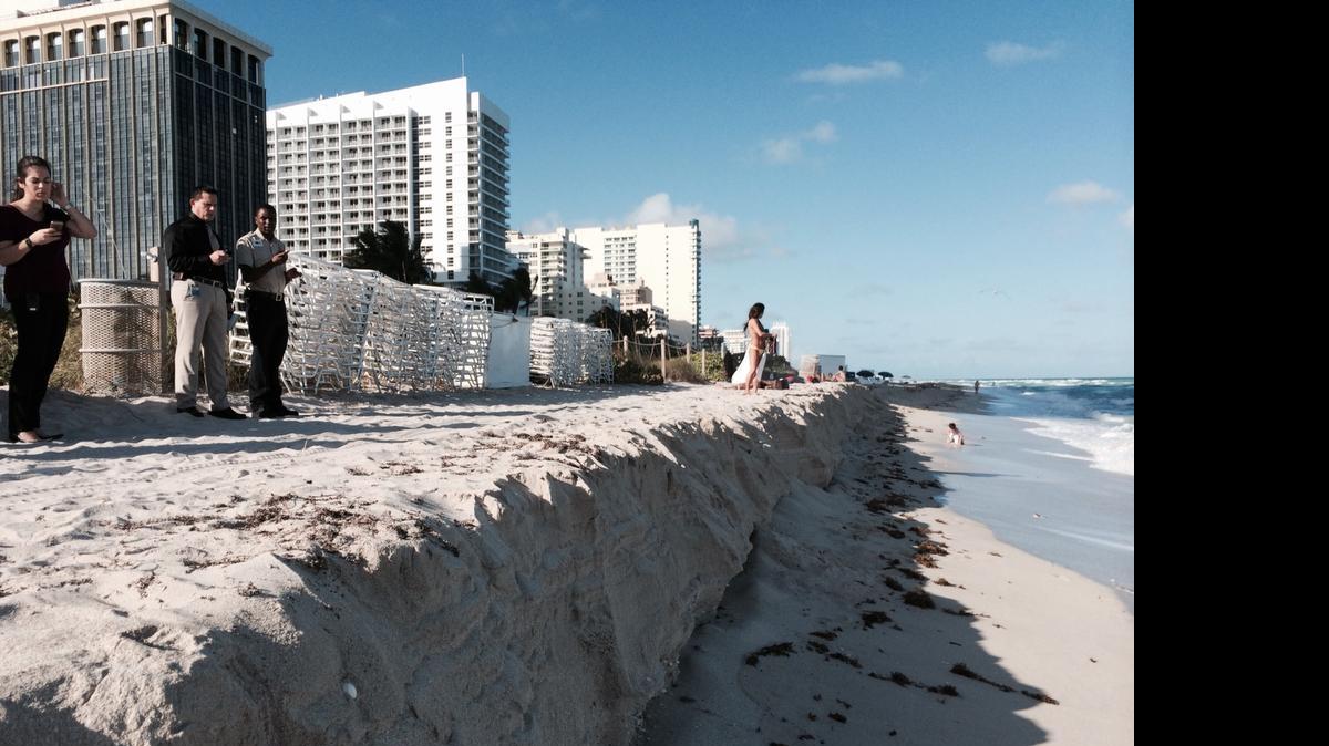 
Erosión de la playa en la calle 47 en diciembre del 2014
