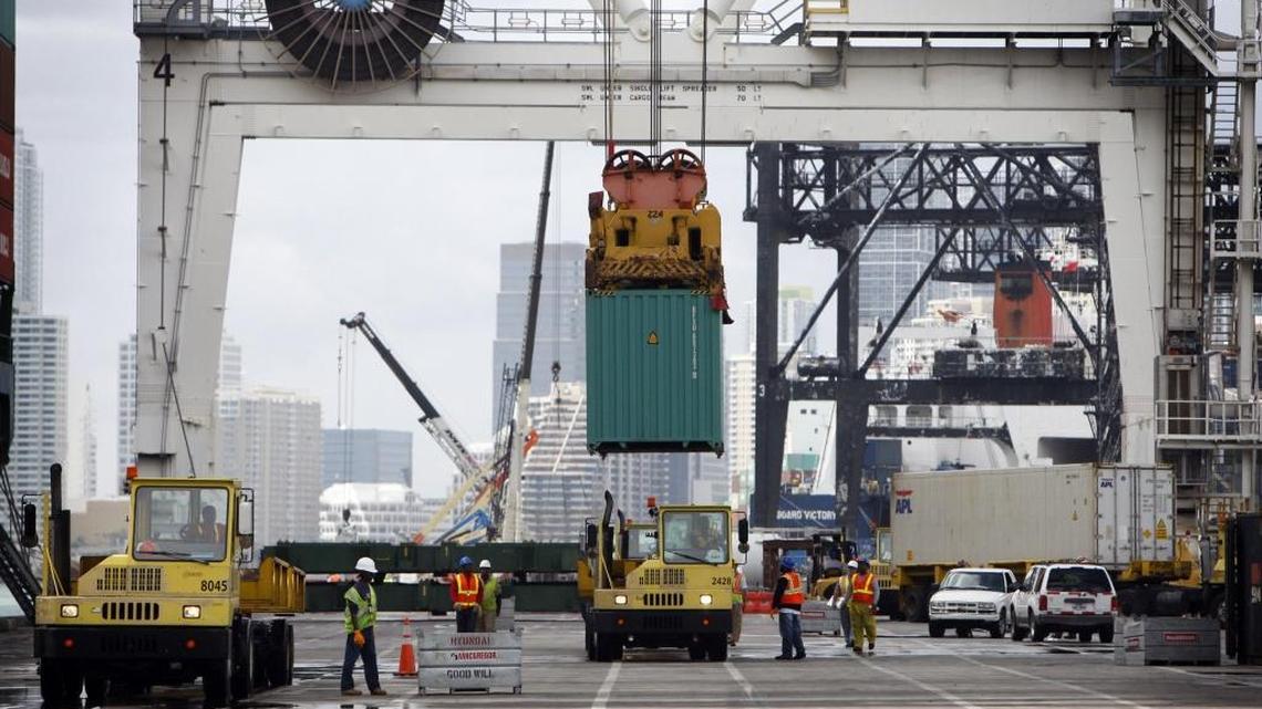 Vista del Puerto de Miami, una conexión vital para el comercio entre la Florida y América Latina.