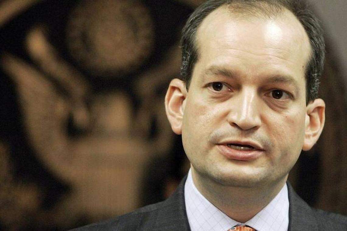 Former South Florida U.S. Attorney Alexander Acosta, shown here, now President Donald Trump’s secretary of labor, never told underage sex abuse victims of the plea deal he helped engineer for Jeffrey Epstein. A federal judge found that to be a violation of the Crime Victims’ Rights Act.