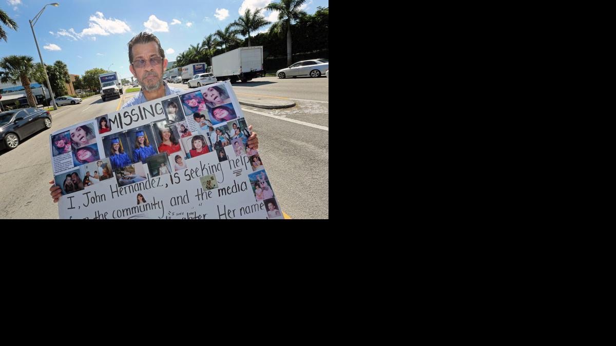 
John Hernandez, el padre de la adolescente Joleen Hernández en una foto tomada el martes en la avenida 87 y la calle 42 en Doral.


