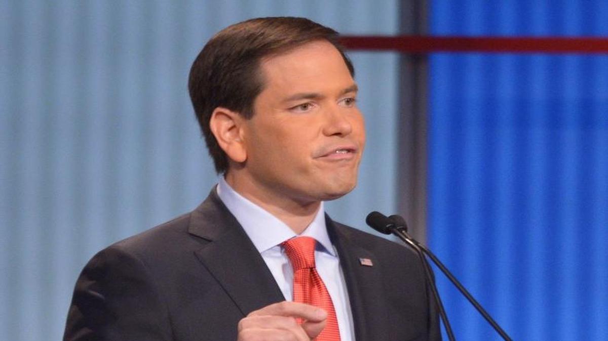 
Marco Rubio habla durante el primer debate republicano el jueves en Cleveland.
