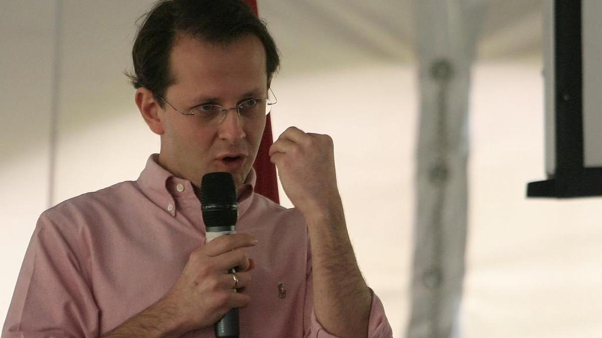 El precandidato presidencial Andrés Felipe Arias en un evento en Bogotá.