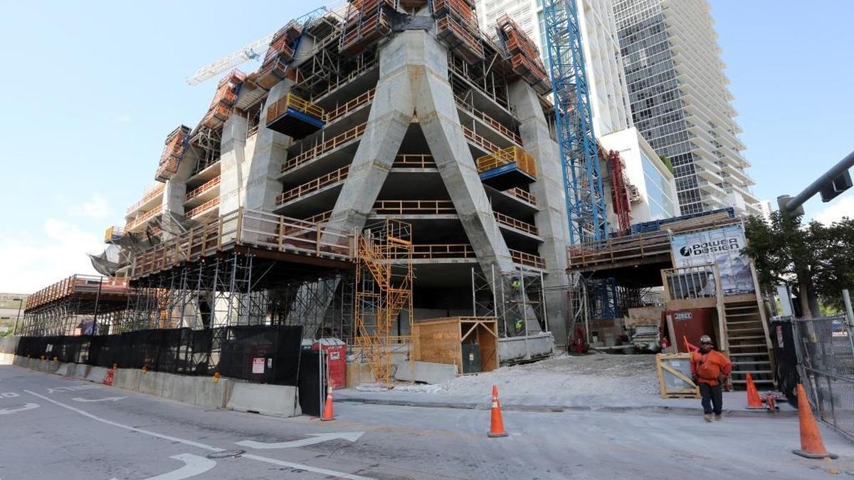 Materials costs at One Thousand Museum Tower, currently under construction, are not affected by increased tariffs, said Brad Meltzer, president of Plaza Construction.  Other builders and developers are finding costs have risen significantly since the tariffs were introduced.