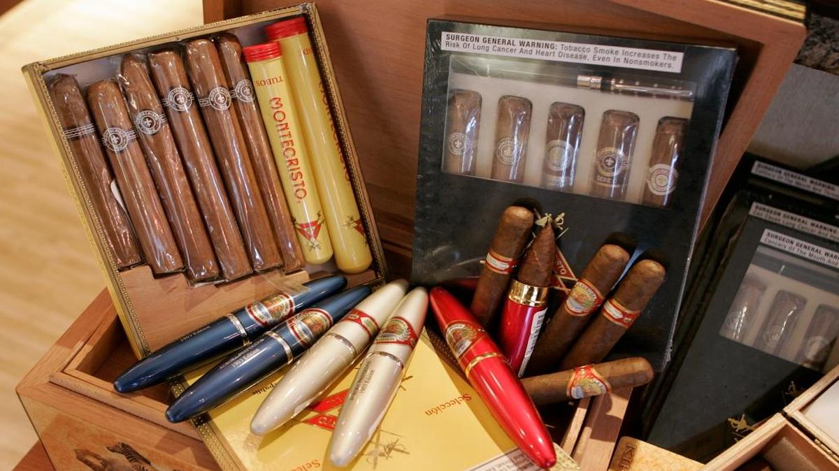 Los tabacos (dominicanos) a la venta en todo el mundo. Foto de archivo.
