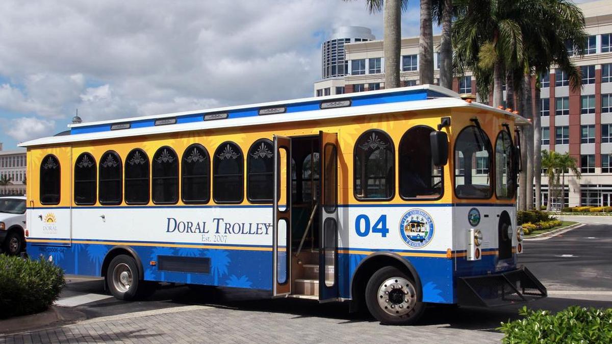 Uno de los tranvías de la ciudad del Doral. Foto de archivo.