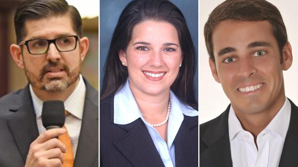 El representante Manny Diaz Jr., la senadora Anitere Flores y el representante Erik Fresen.