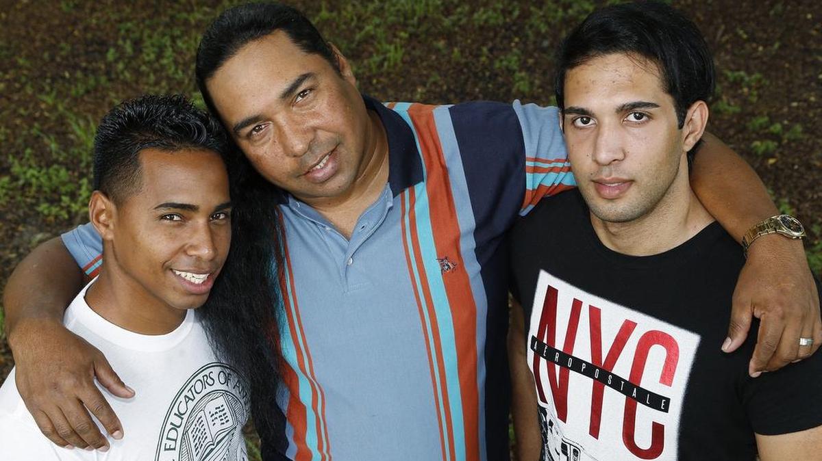 Reinaldo Favier Vegas, izquierda, Reynaldo Favier Cobas, centro y Sandy Riguera Guillén.