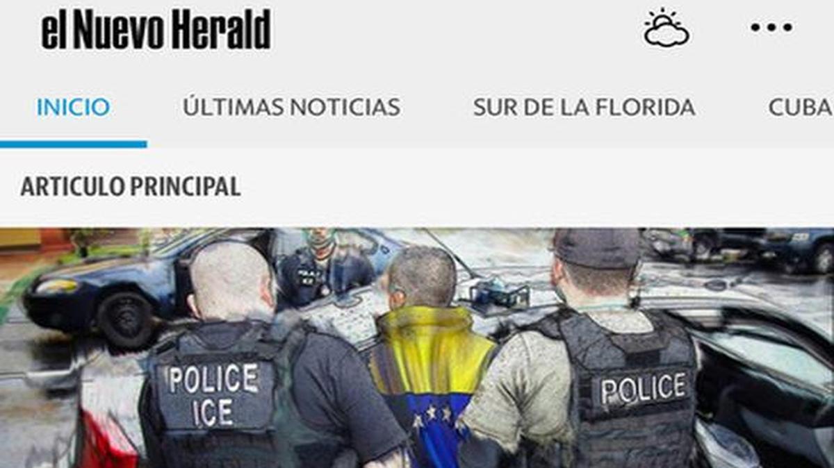 Una imágen de cómo se ve la nueva aplicación de el Nuevo Herald.