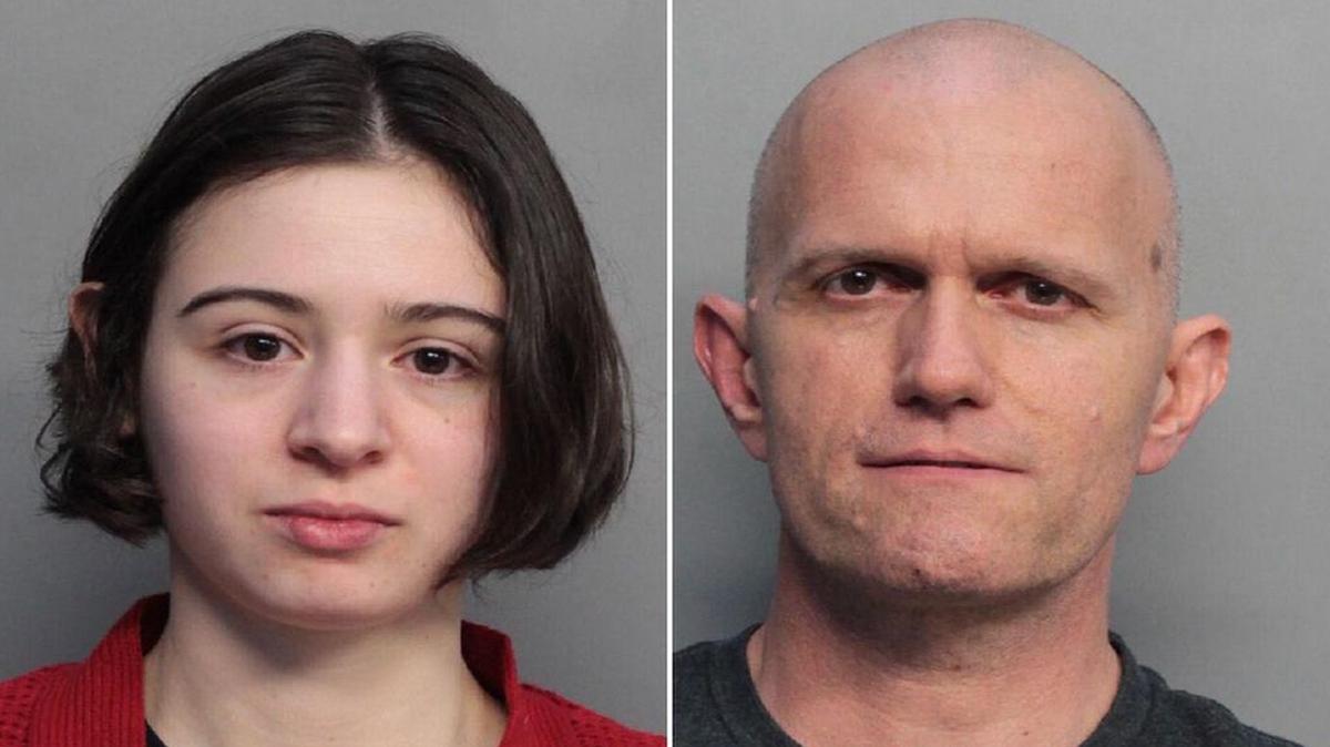 Marta San José and Dale Leary in mugshots taken following their arrest in June 2017.