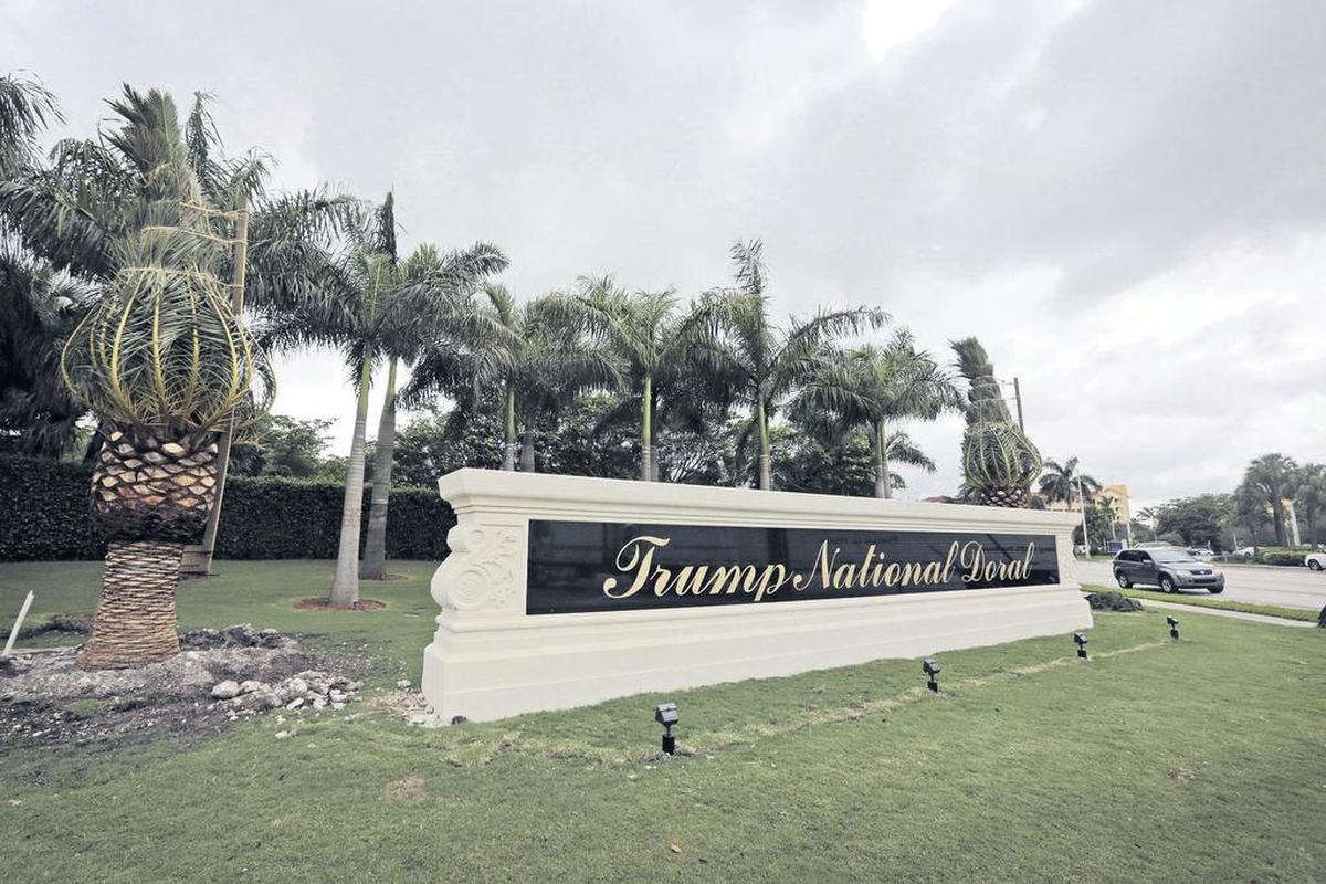 President Donald Trump reported $76 million in income from his Trump National Doral resort in 2018, up slightly from $75 million in 2017.