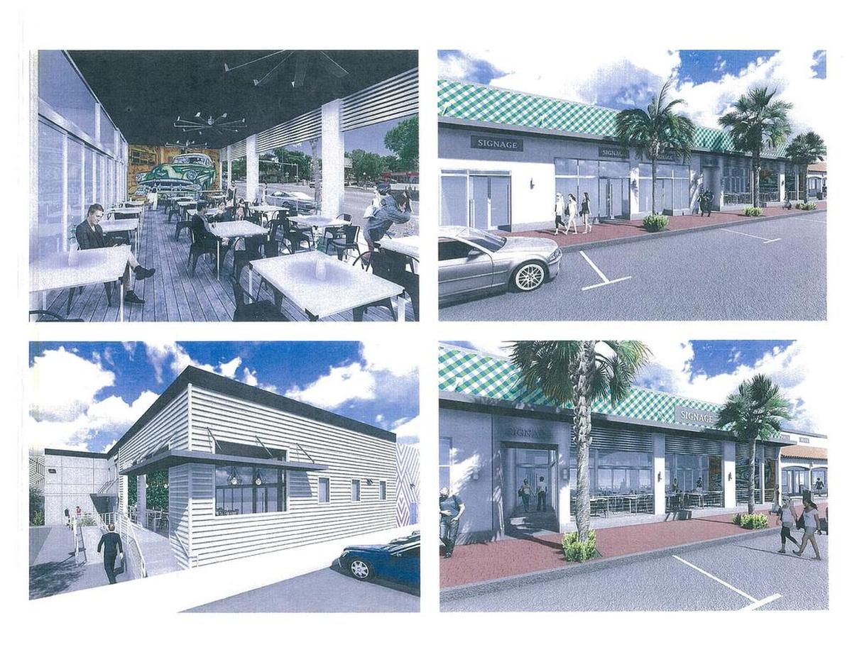 Representación de la remodelación del centro comercial donde se encuentra LeKoKe, en la Pequeña Habana.