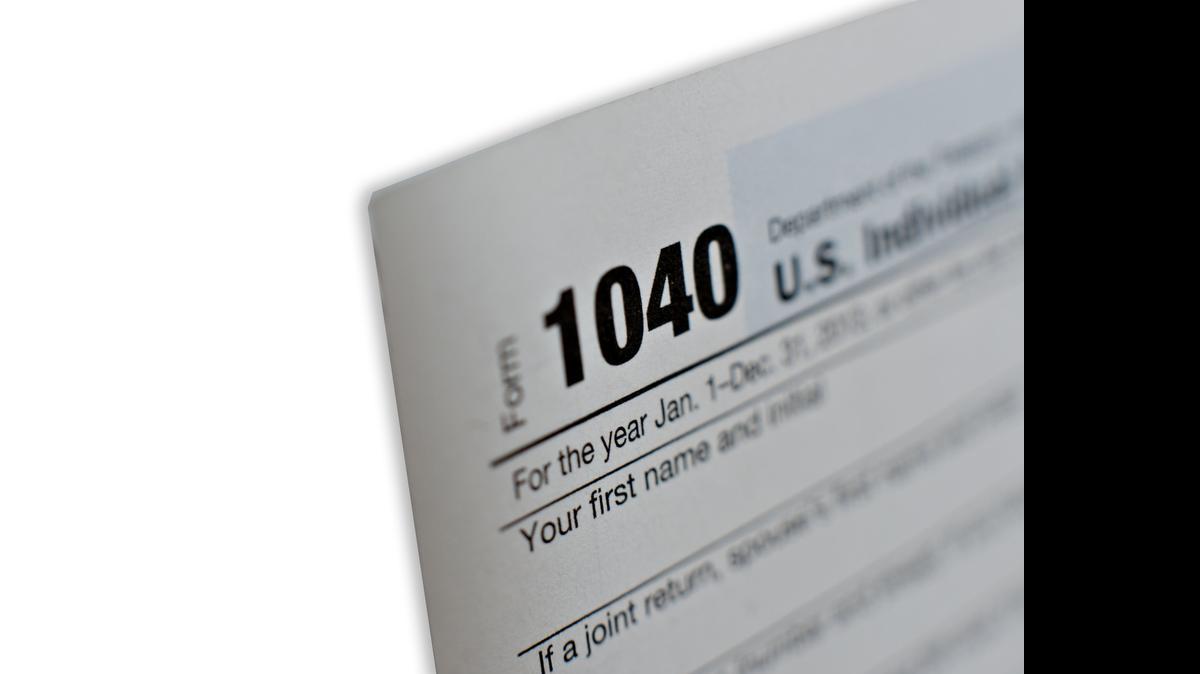 
La forma 1040, requerida por el Servicio de Rentas Internas (IRS) para la declaración individual de ingresos.
