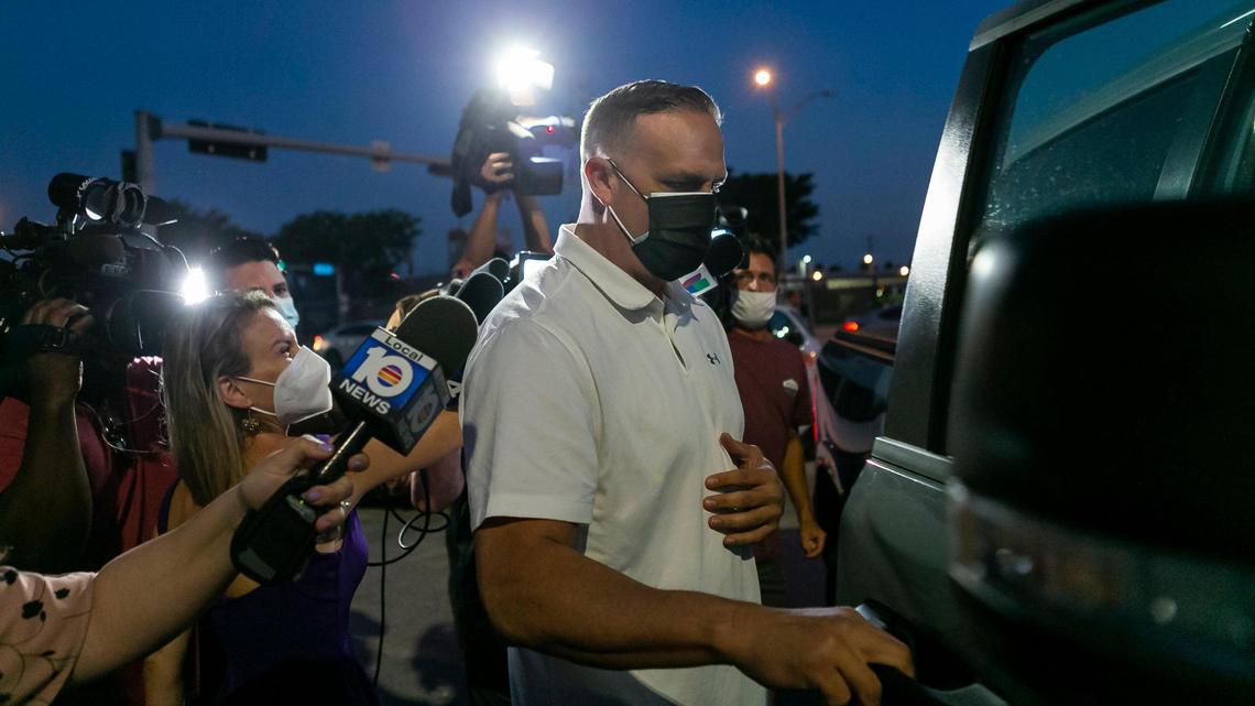 Former state lawmaker Frank Artiles leaves the Turner Guilford Knight Correctional Center in Miami after his arrest in 2021.