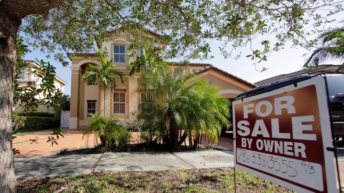 Una casa en venta en Hialeah, en febrero.