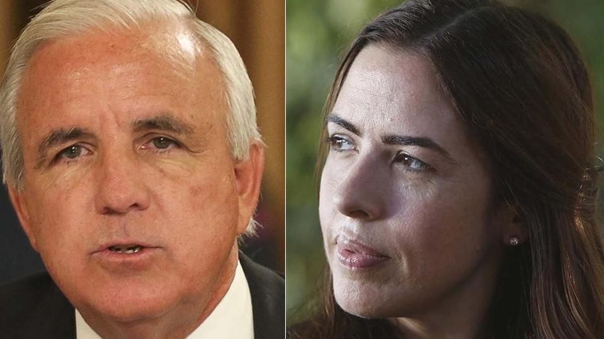Los candidatos a la alcaldía del condado Miami-Dade, Carlos Giménez y Raquel Regalado.