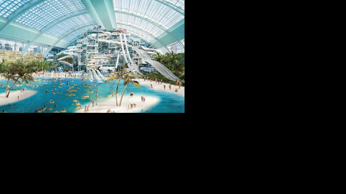
Los planes del enorme centro comercial con el nombre de American Dream Miami incluyen un parque acuático con 20 canales y atracciones de agua y con zonas de baño. 
