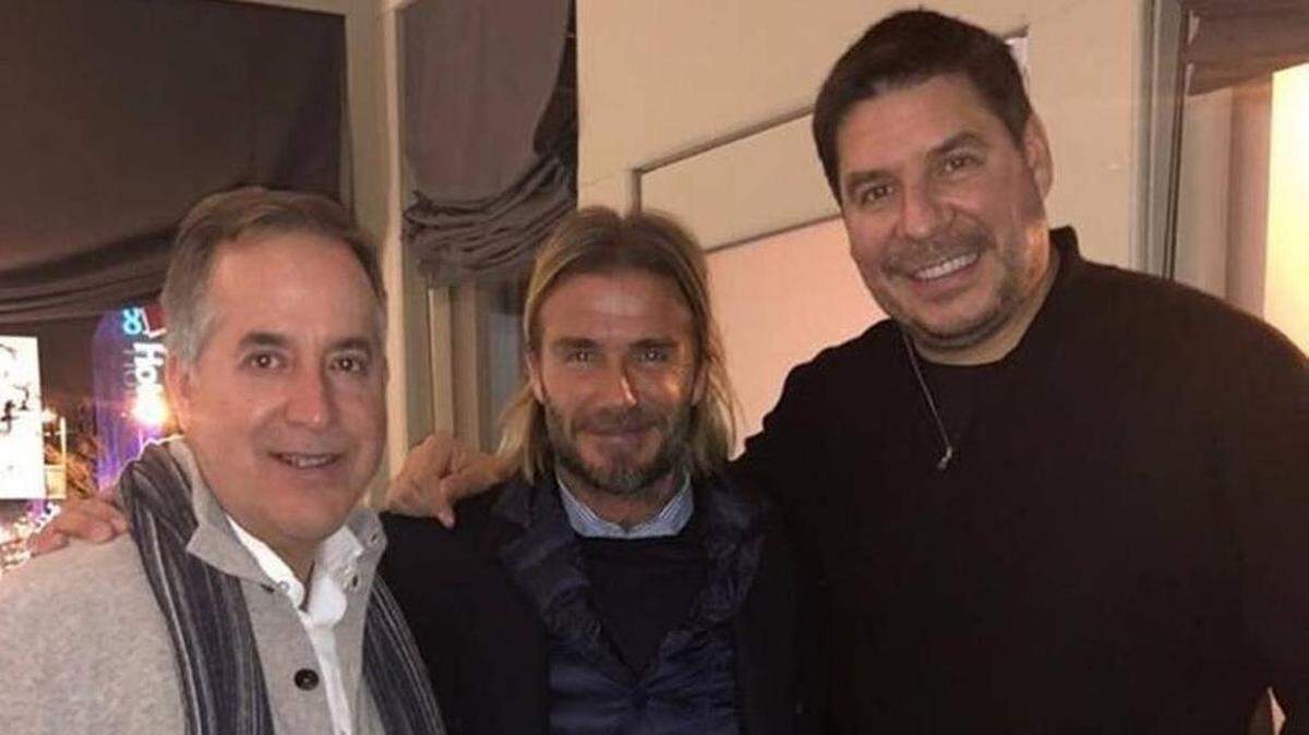 Jorge Mas, David Beckham y Marcelo Claure.
