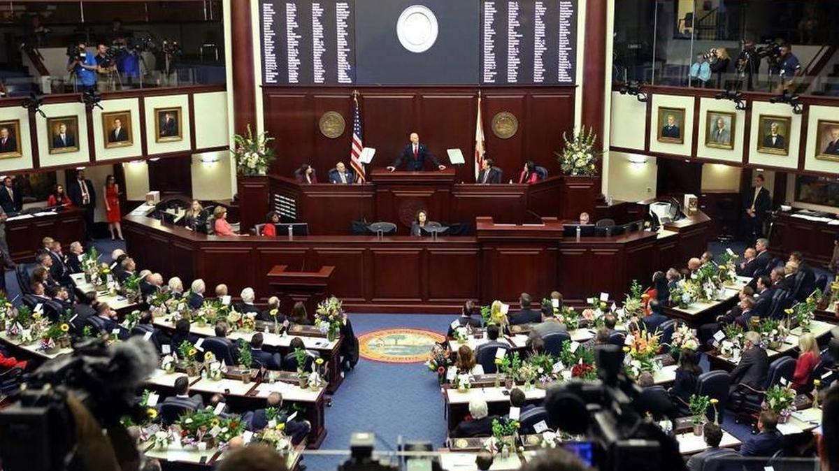 El gobernador Rick Scott, da su discurso sobre el estado de Florida el martes durante el inicia de las sesiones legislativas, en Tallahassee.