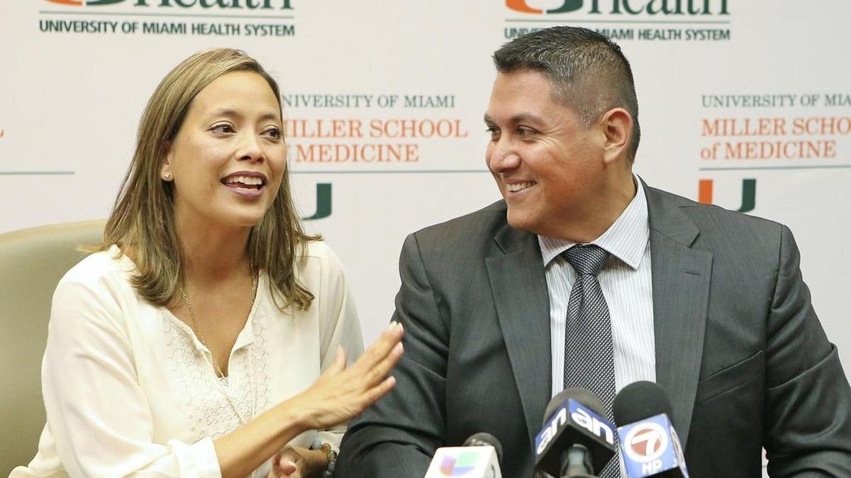 
Diana y Noel Zúñiga explicaron detalles de su recuperación en la conferencia de prensa del viernes en la Universidad de Miami.



