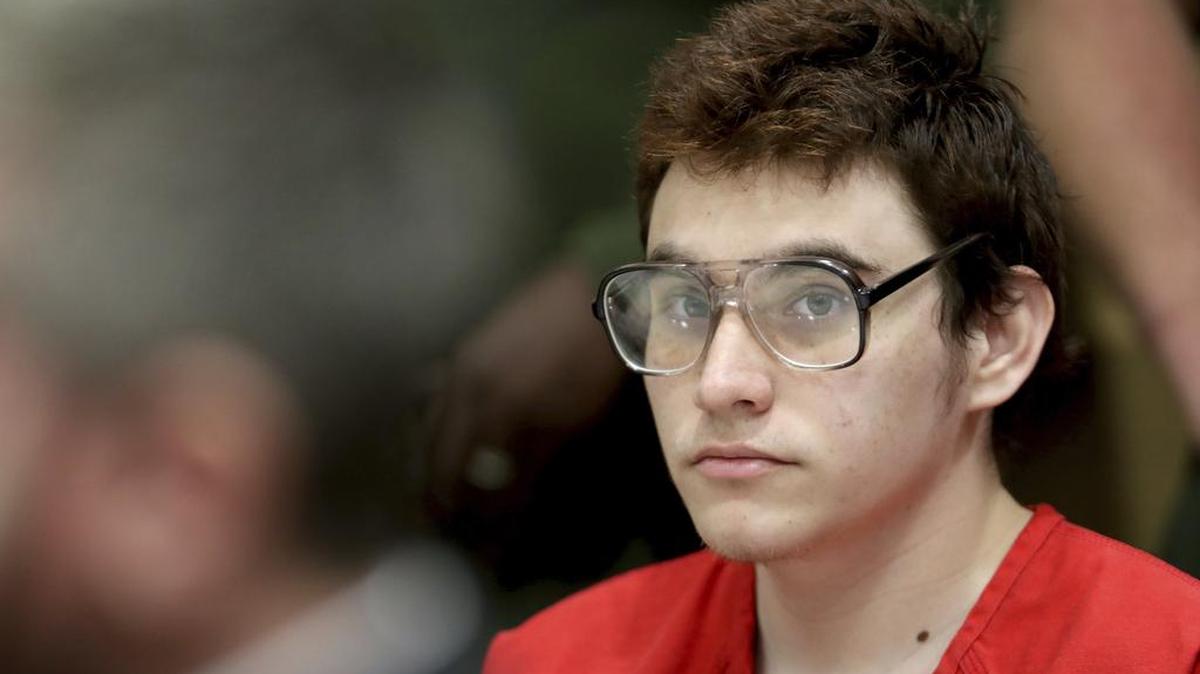 Parkland school suspect Nikolas Cruz listens during an April 5, 2019, hearing at the Broward Courthouse in Fort Lauderdale, Florida. The public defenders representing Cruz are asking to withdraw from the case, saying the man will soon receive nearly a half million dollars from his late mother’s life insurance policy.