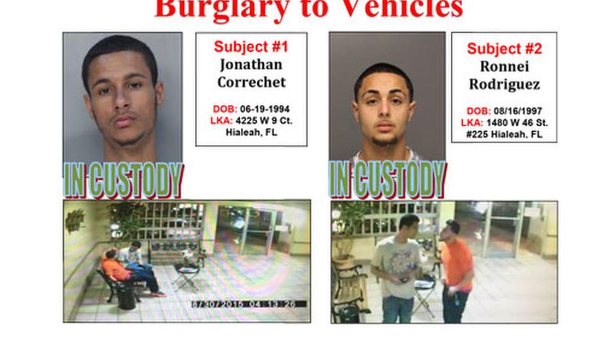 
Imagen de los ladrones detenidos.
