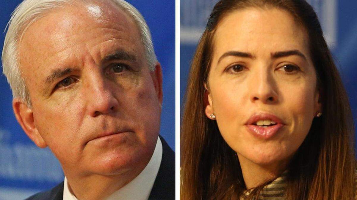 Raquel Regalado y el alcalde de Miami-Dade Carlos Giménez.