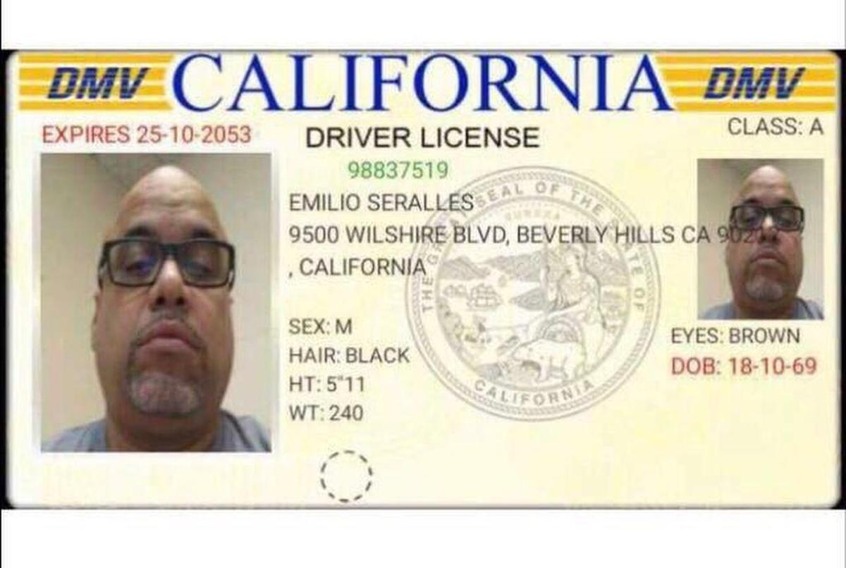 Emilio Ismael Vázquez entregó a sus presuntas víctimas copia de esta licencia de conducir fraudulenta.