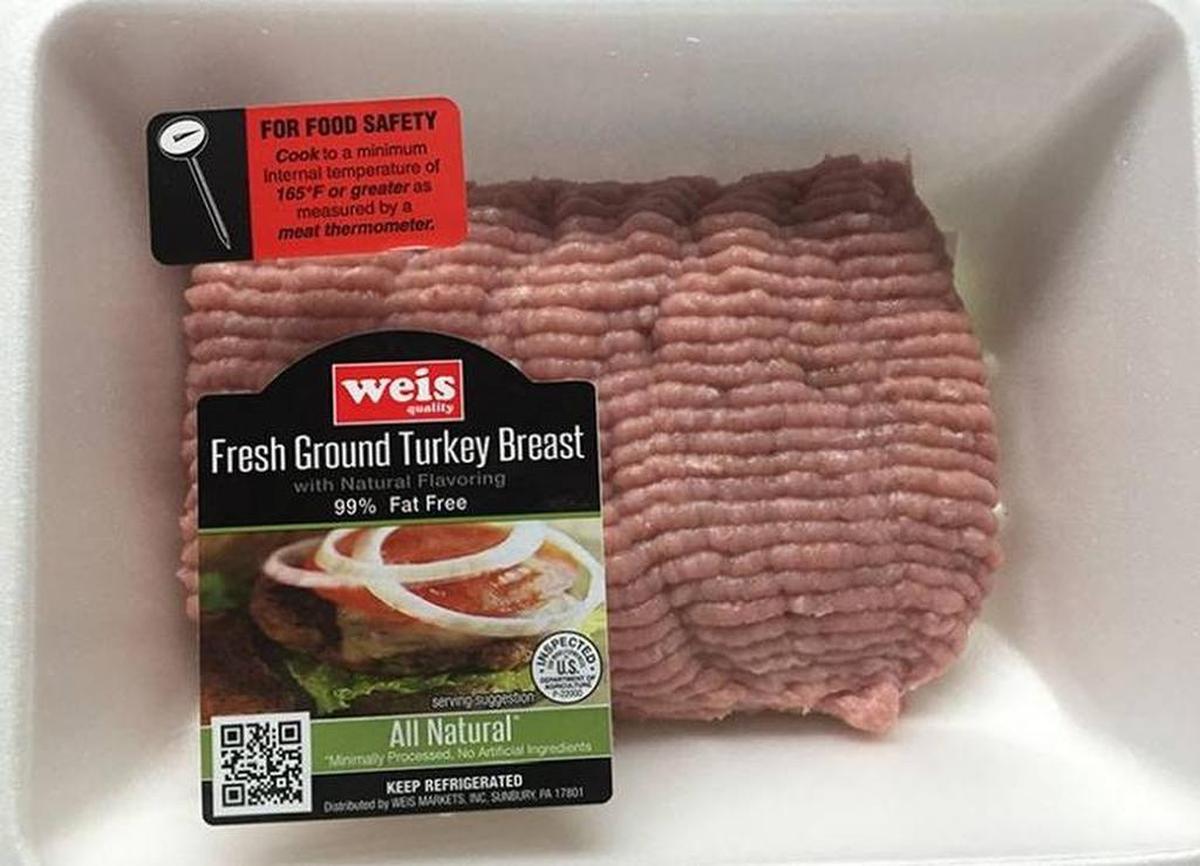 Bandejas de pavo molido con la etiqueta de “Weis Markets” están siendo retirados del mercado.