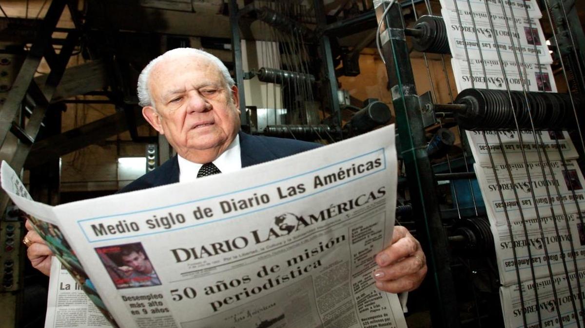 Horacio Aguirre fundó Diario Las Américas con su hermano el 4 de julio de 1953 en Miami.