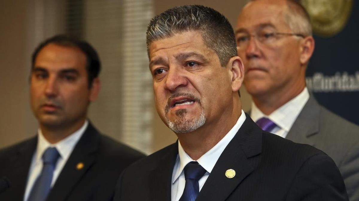 El representante Bob Cortes, de Altamonte Springs, durante una conferencia de prensa el martes 4 de abril de 2017 en Tallahassee.