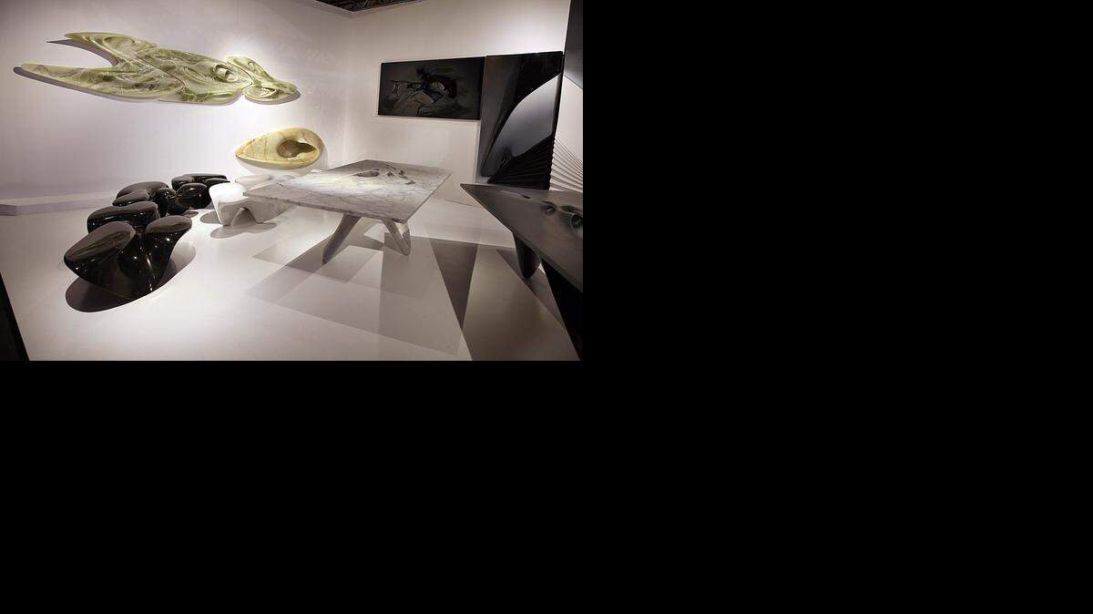 
El espacio dedicado a la arquitecta Zaha Hadid, en Design Miami 2014.
