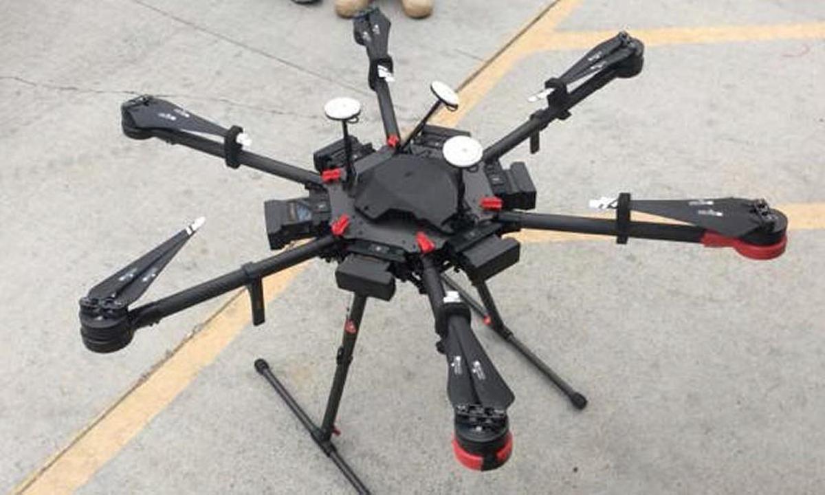 Un hombre intentó traficar metanfetamina a través de la frontera entre México y Estados Unidos usando este dron.